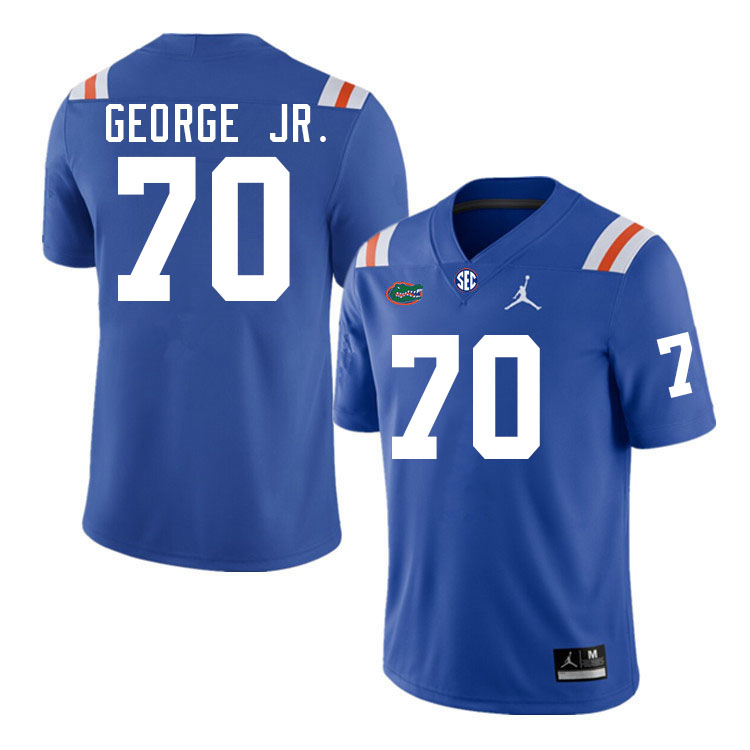 Men #70 Damieon George Jr. Florida Gators College Football Jerseys Stitched-Throwback